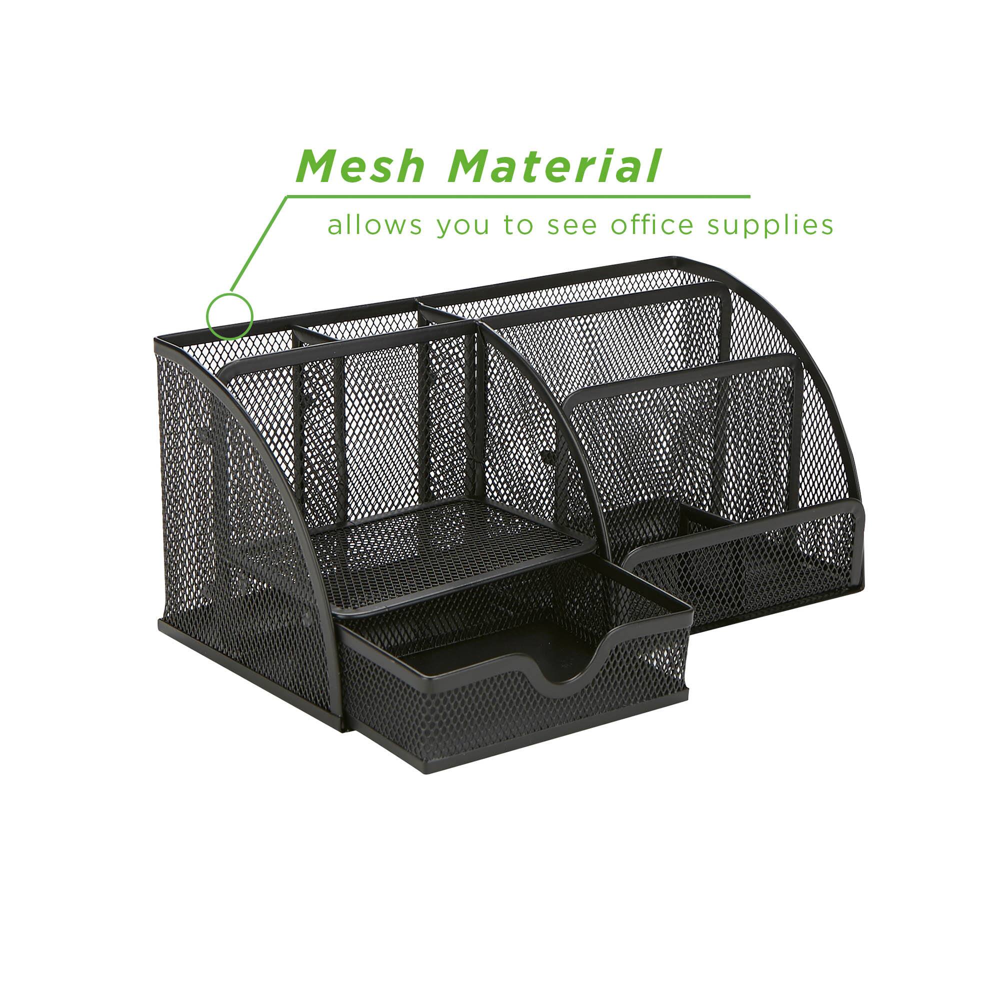 Mind Reader 7-Compartment Desk Organizer Supplies & Accessories Storage